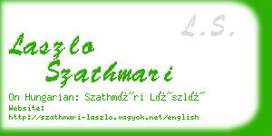 laszlo szathmari business card